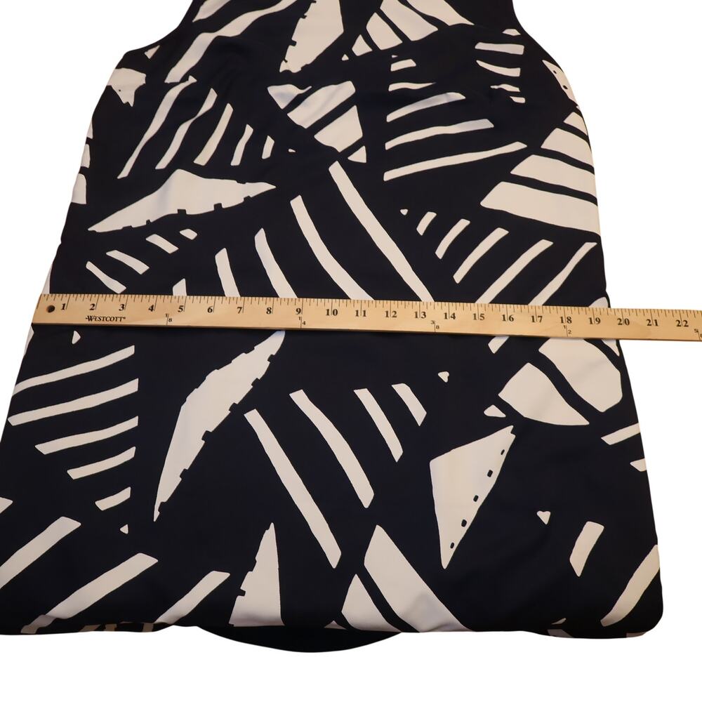 Lauren Ralph Lauren Navy Shift Dress L Geometric Print Officecore - Picture 13 of 15